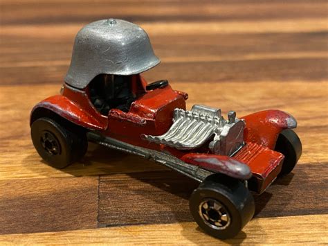 Vintage Hot Wheels Mattel Red Barron Black Wall Tires Hong Kong As Seen In Photos Etsy