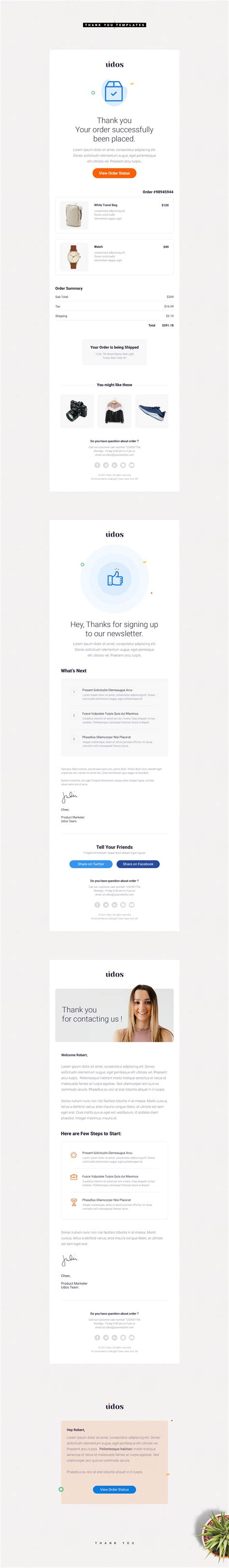 Udos Multipurpose E Newsletter Email Templates Email Newsletter