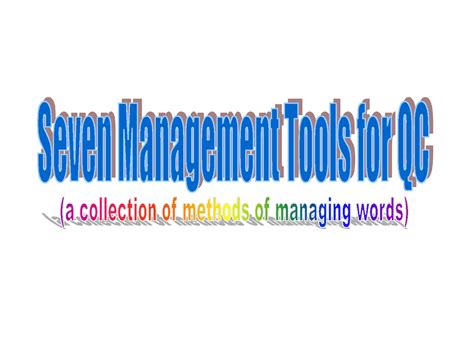 SOLUTION Seven 7 Management Tools Studypool