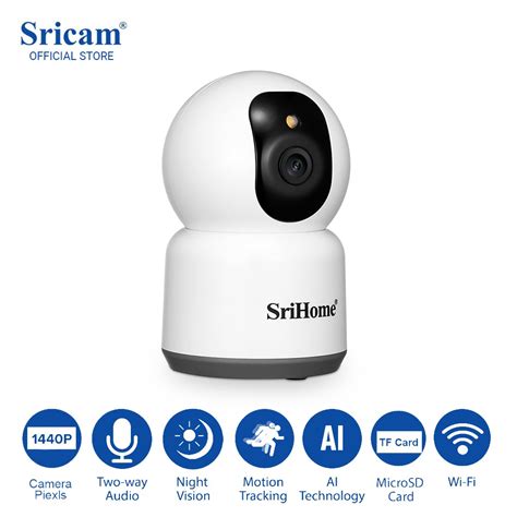 Sricam SriHome SH038 5G WiFi 4MP QHD 1440P Built In Mic Speaker