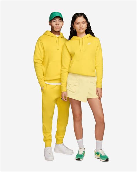 Shop Nike Nsw Club Fleece Hoodie Bv2654 718 Yellow Snipes Usa