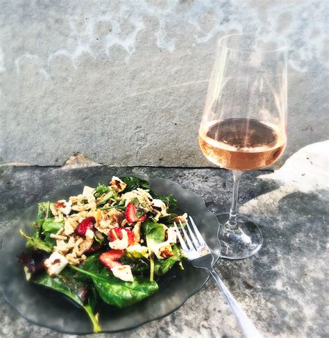 Grilled Halloumi And Strawberry Salad With A Rosé Wine Pairing Wallace