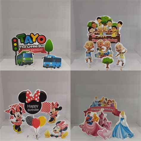 Jual Topper Kue Karakter Animasi Kartun Topper Kue Shopee Indonesia