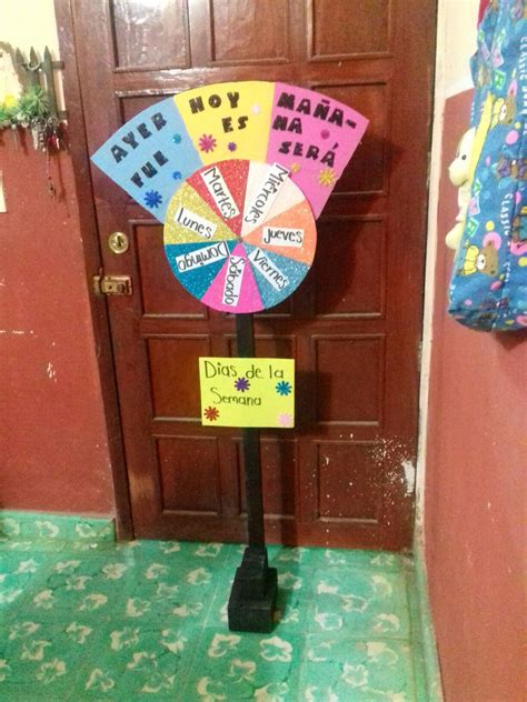 Ruleta días de la semana Carpetas decoradas Caricaturas de niños