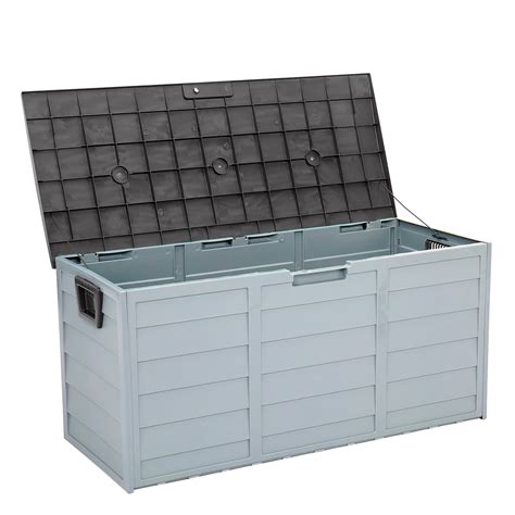 Seizeen Patio Deck Box, Large Storage Box with Wheels for Pool ...