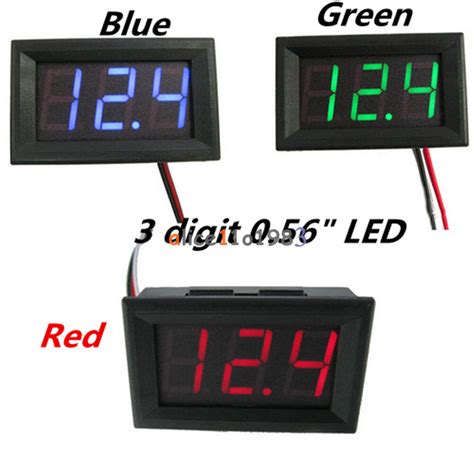 0 56 3 Digital DC4 5 4 7 5V 30V Voltmeter LED Panel Display Volt