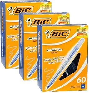 BIC Round Stic Xtra Life Ballpoint Pen Medium Point 1 0mm Black 12