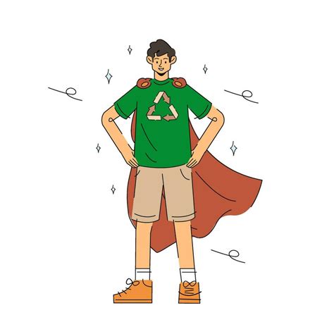 Eco Warrior Champion Character Illustration 28050057 Vector Art at Vecteezy