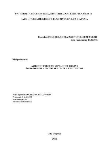 Aspecte Teoretice și Practice Privind Înregistrarea în Contabilitate a