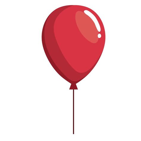 Red Balloon Helium Floating Vector Art At Vecteezy