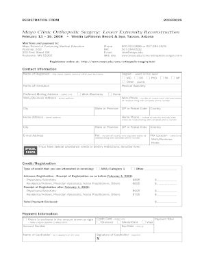 Fillable Online Mayo CME 3 Panel 4 Color Ortho Surgery MC8000 65