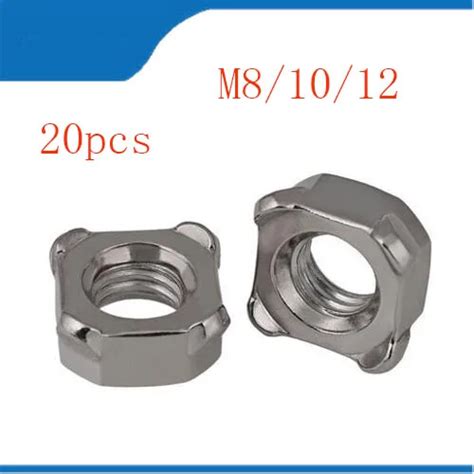 M4 M5 M6 M8 M10 Square Weld Nuts Din928 Stainless Steel A2 304 Square