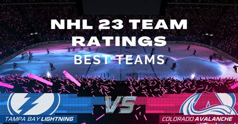 Nhl 23 Current Best Teams Based On Overall Team Ratings