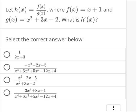 Solved Let Hxgxfx Where Fxx1 And Gxx23x−2