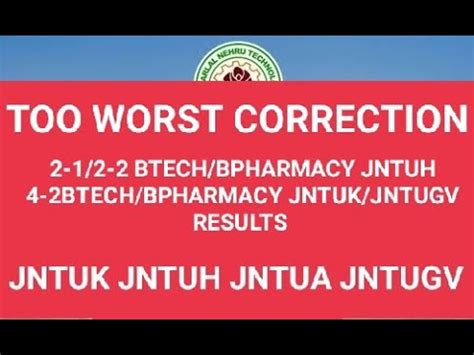 JNTUH 2 1 2 2 BTECH BPHARMACY JNTUK JNTUGV 4 2BTECH BPHARMACY RESULTS