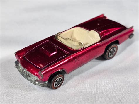 Hot Wheels Spectraflame Redline Classic 57 T Bird Rose W White Interior Usa Ebay