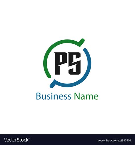 Initial Letter Ps Logo Template Design Royalty Free Vector