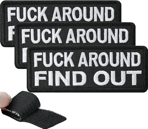 Amazon OCQOTAT 3PCS Fuck Around And Find Out Funny Patches Protected By F Around And Find