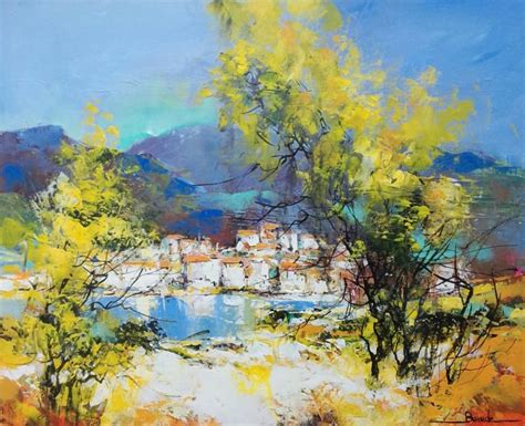 Les Mimosas Painting By Christian Bessede Artmajeur