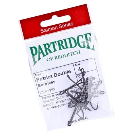 partridge csy patriot salmon barbless  eye double doppelhaken