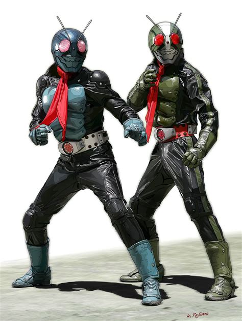 Kamen Rider 1 And Kamen Rider 2 Kamen Rider And 1 More Drawn By Dias