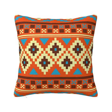 ZICANCN Retro Tribe Aztec Geometry Throw Pillow Covers Bed Couch Sofa