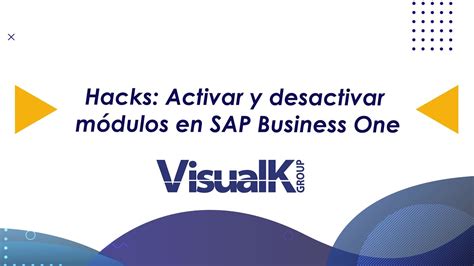 Activar y desactivar módulos en SAP Business One YouTube