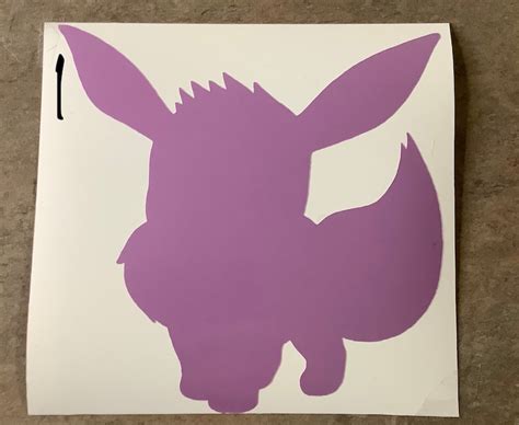 Pokémon Inspired Eevee Silhouette Vinyl Decal Etsy België