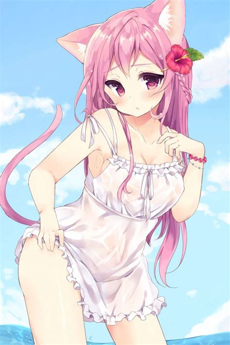 Papel De Parede Cabelo Longo Nekomimi Anime Meninas Anime Orelhas