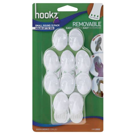 Removable Small Round Hooks 10pk Hookz Permanent And Removable