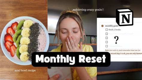 Reset With Me October Monthly Reset Acai Bowl Recipe Notion