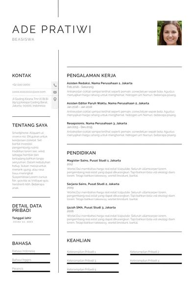 Contoh Cv Beasiswa Yang Menarik Dan Cara Membuatnya