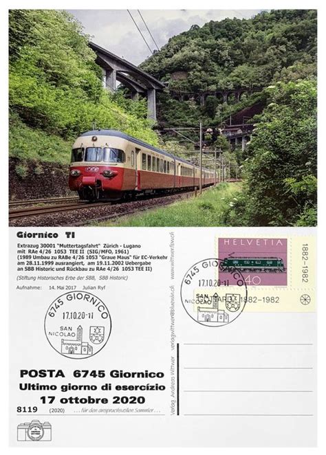 Giornico Ticino Letzttag Post Sbb Gotthard Bahn Tee Gottardo Kaufen