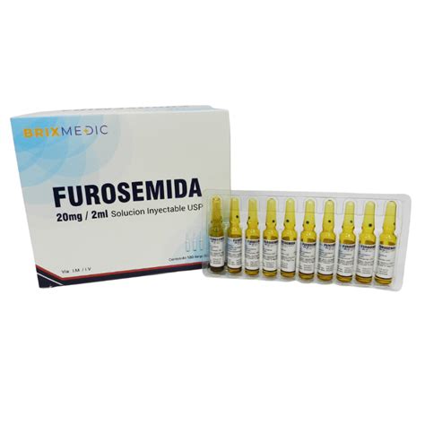 FUROSEMIDA 20 MG 2 ML SOLUCIÓN INYECTABLE USP Brix Medic