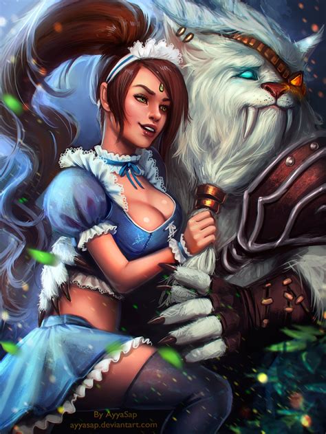 Nidalee And Rengar Fan Art League Of Legends Fan Art Art Of Lol