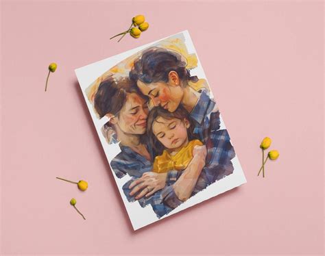 Same Sex Couple Lesbian Mother S Day Card Lgbtq Two Moms Mother S Day Pride Mother Same Sex