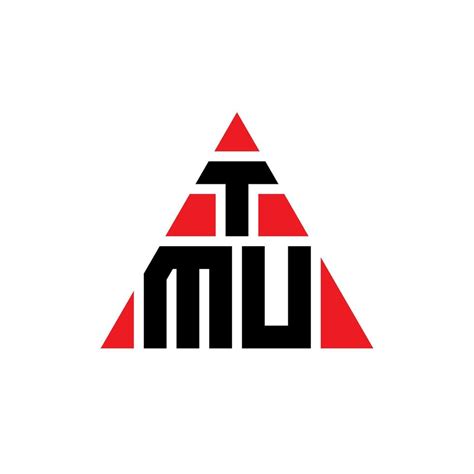 TMU triangle letter logo design with triangle shape. TMU triangle logo design monogram. TMU ...