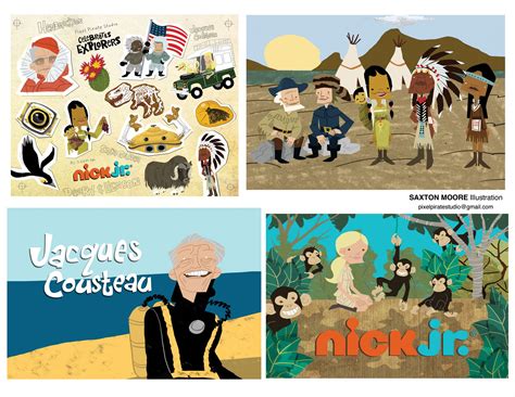 History style I used for Nick Jr. Educating and inspiring kids with