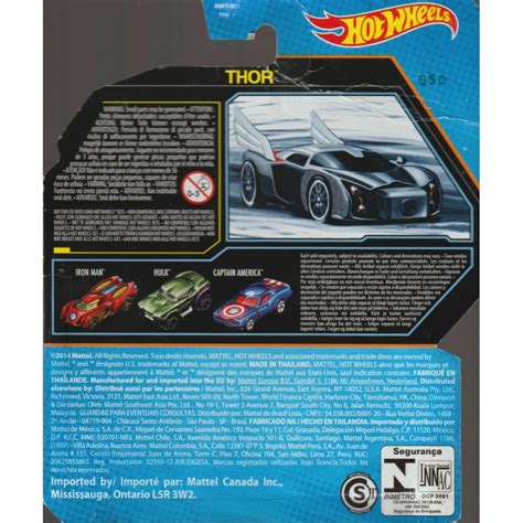 Hot Wheels Marvel Superhero Character Car Thor Single Vehicle Package Bdm