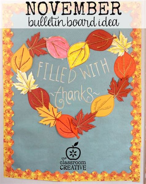 A Fun November Bulletin Board It Also Includes 3 Free Leaf Templates