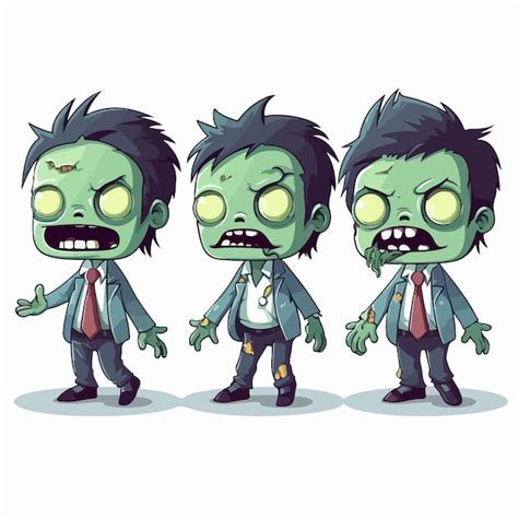 Premium Vector | Zombie boy art in halloween theme ai generation