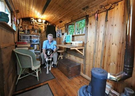 A more masculine approach to the English shepherd hut interior. English ...