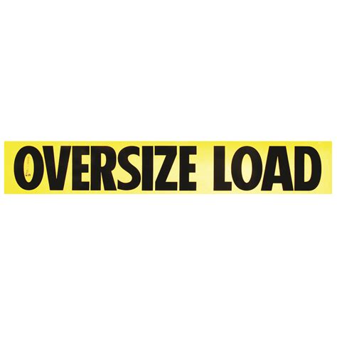 12x72 OVERSIZE LOAD REFLECTIVE ALUMINUM SIGN 