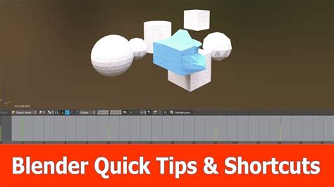 Blender Quick Tips And Shortcuts Youtube