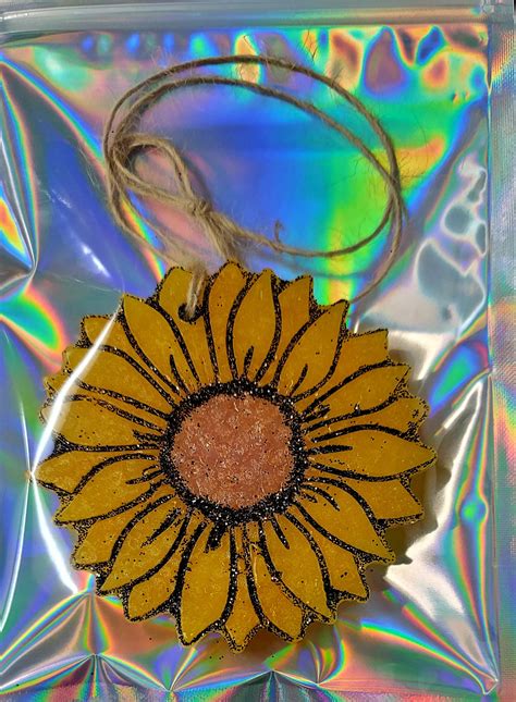 Sunflower Car Freshie Butt Naked Etsy