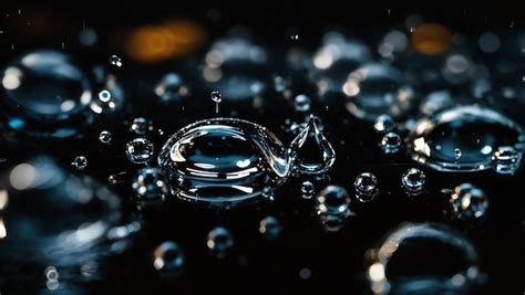 Premium Ai Image Realistic Water Droplets On Black Background Design