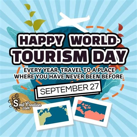 Happy World Tourism Day September 27 Quote Image