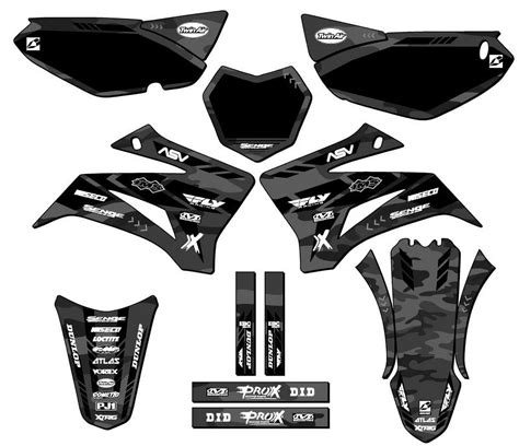 2008 2022 Ttr 125 Apache Matte Grey Senge Graphics Complete Kit Compatible With Yamaha