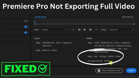 Adobe Premiere Pro Not Exporting Full Video Fixed Youtube