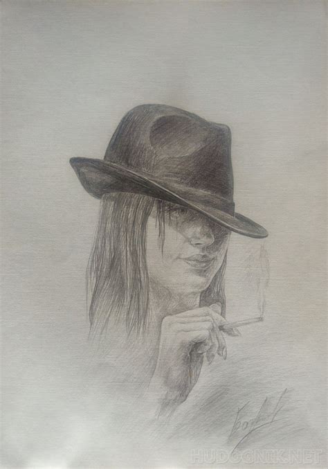 Картина Девушка в шляпе. Размеры: 30x40, Год: 2014, Цена: 4000 рублей ...